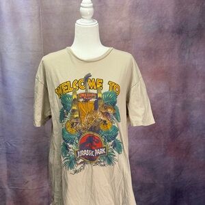 Jurassic Park Beige Graphic Tee